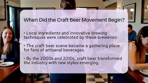 When Did the Craft Beer Movement Begin? | The Pint Guy