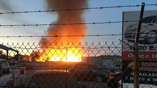A massive fire that broke out early tuesday morning at stockton pallet
yard is fully contained. but it’s the second such in city,...