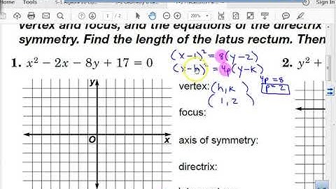 7 1 Parabolas Part A