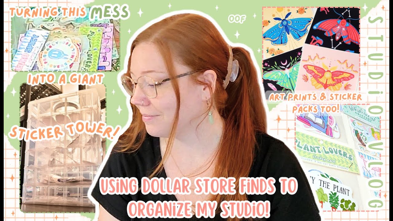 Organizing My Art Studio On A Budget✨ Stickers, Prints & Desk Chaos!