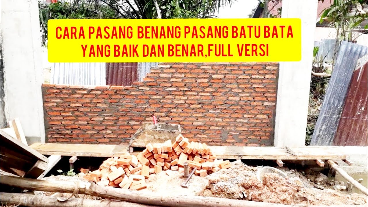 Tutorial pemasangan  benang pasang batu  bata  YouTube