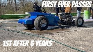 My first ever passes at a drag strip and testing out my altered dragster