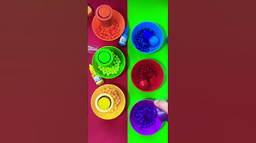 🧀🟨🚕 🌈 Colour Sorting ASMR #asmr #satisfying #marblerun #relaxing