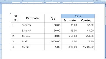 Shortcut key to Merge Column & Row in Table in MS Word