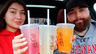 Trying New McDonald&#39;s Fruit Splash Drinks | Working Out While Pregnant??