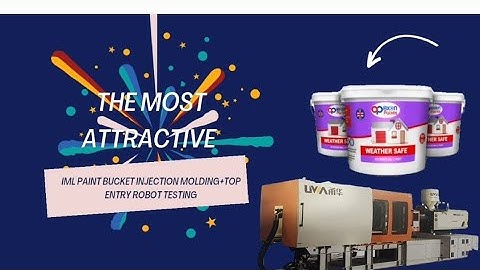 Top entry IML robot with injection molding machine | working video of top entry IML robot