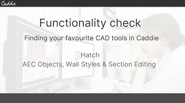 CAD Functionality check: Hatch creation, placement & editing in Caddie .dwg