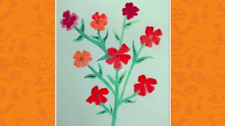 How to paint easy and quick flowers bunch| water colour florals | Easy florals painting ideas