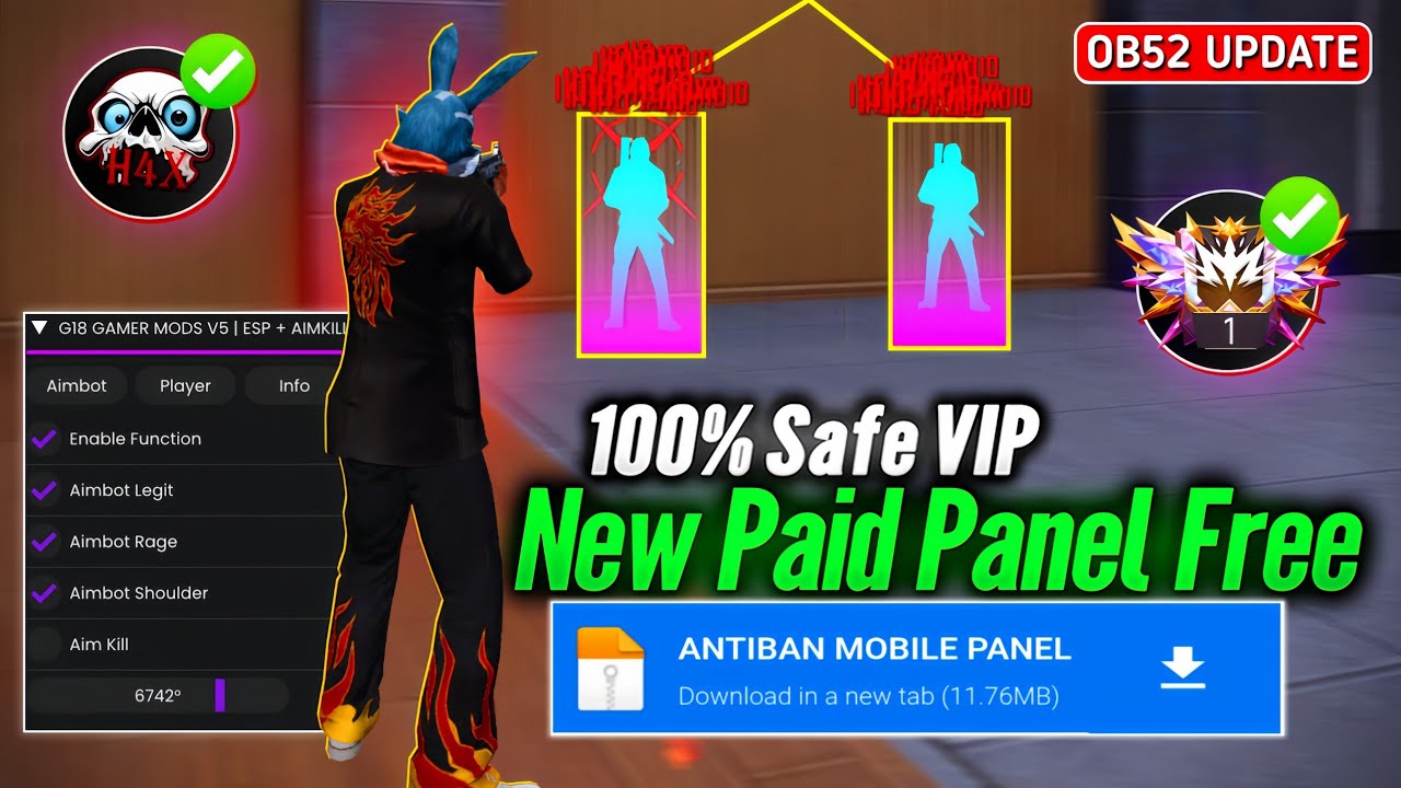 Free Fire Panel OB52 🔥 FF Antiban Panel Mobile | Free Fire Hack New 😈 FF Injector 2026 | FF Panel