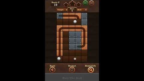 Roll The Ball Slide Puzzle 2 - Moves Basic C Level 19 Walkthrough