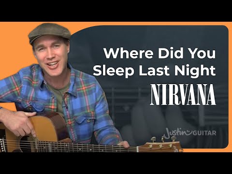 How to play Where Did You Sleep Last Night by Nirvana (Acoustic Guitar Lesson SB-109)