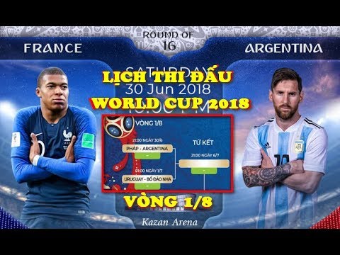 Lịch Thi Đấu World Cup 2018 Vòng 1/8: Messi XUẤT THẦN hạ Pháp, Ronaldo GÁNH TEAM đấu Uruguay - YouTube