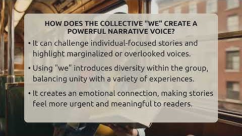 How Does The Collective "we" Create A Powerful Narrative Voice? - The Prose Path