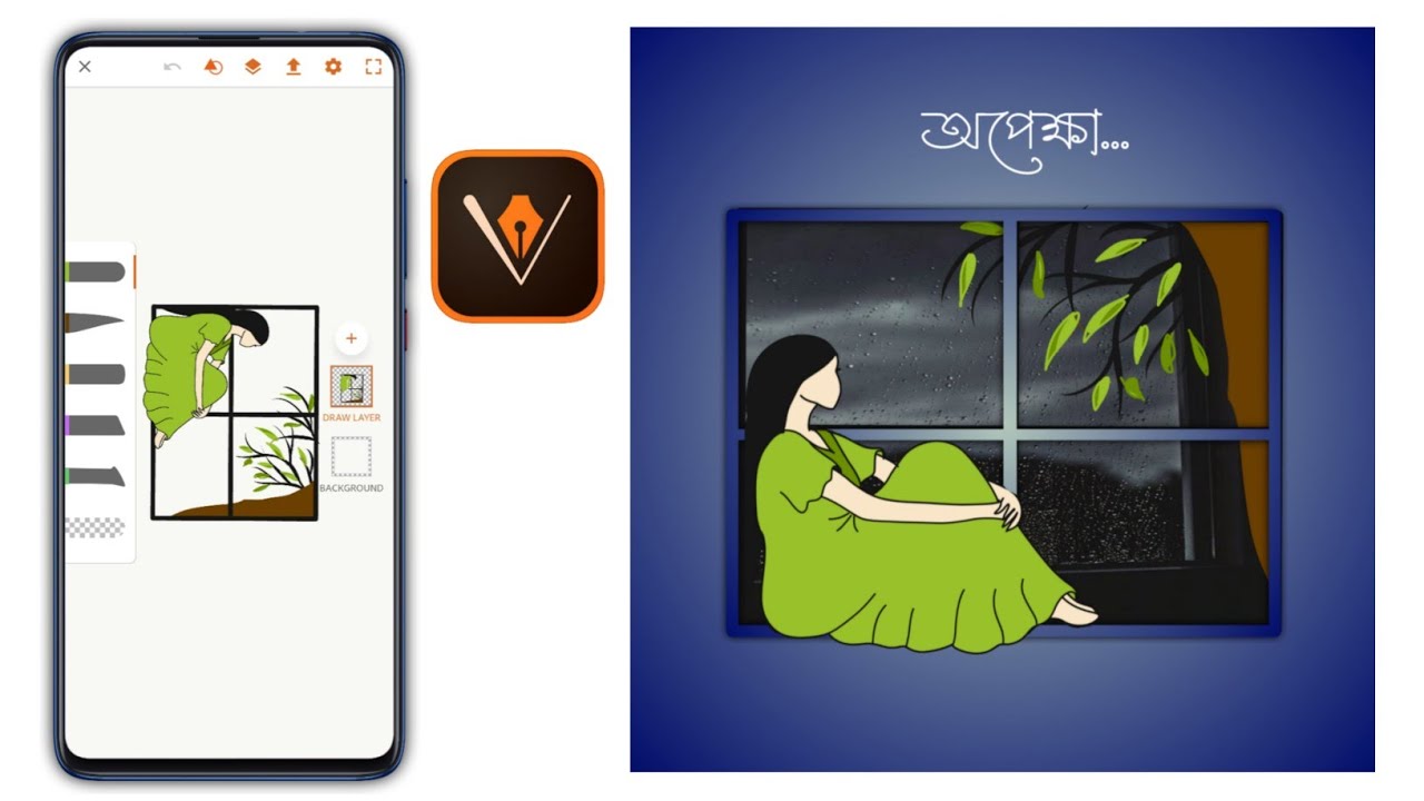 Victor Cartoon Photo Editing On Android | Adobe Illustrator Vector Art Tutorial In Mobile Phone 2021