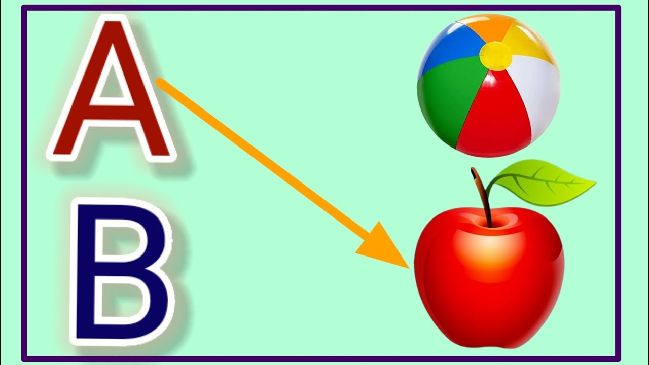 ABCD Alphabet Matching | A for Apple | ABC Phonics | ABC Rhymes - YouTube