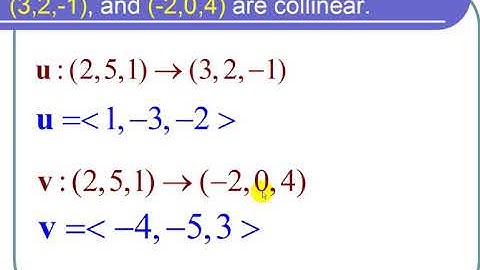 Using Vectors to Determine if Three Points are Collinear