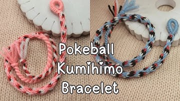 Pokeball Kumihimo armband-tutorial || 16-snarige Kumihimo vriendschapsarmband-zelfstudie