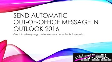 How to Set Up Automatic Reply in Microsoft Outlook 2016
