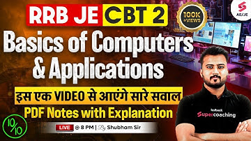 RRB JE Computer Science Classes | Basics of Computer and Applications for RRB JE | Shubham Sir