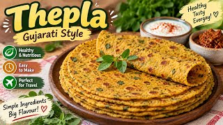 Gujarati Thepla Recipe 😋 | Soft & Healthy Methi Thepla | Perfect Breakfast & Travel Food screenshot 1
