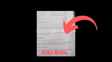 ENVIRONMENTAL SCIENCE :THEORY INTO PRACTICE QUESTIONS PAPER MORNING SHIFT |FIRST SEMESTER DU SOL |