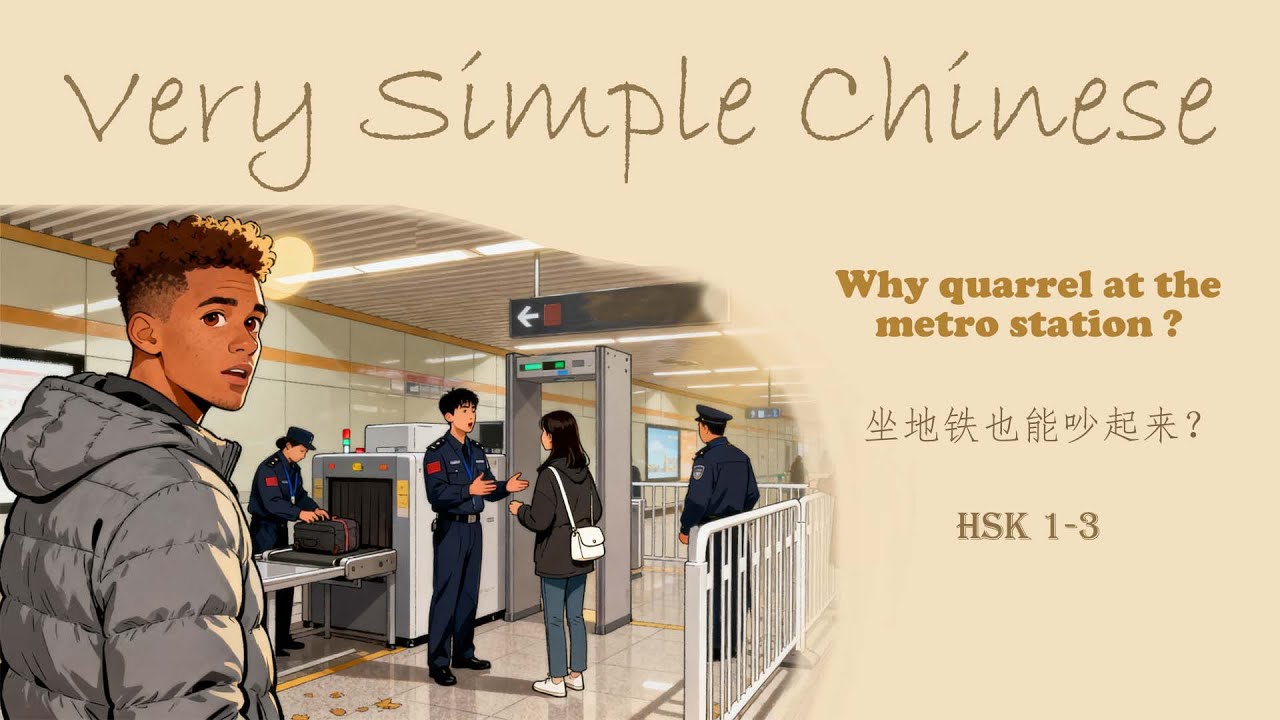 Why quarrel at the metro station | 坐地铁也能吵起来？ | Very Simple Chinese Listening 009