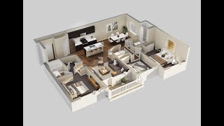 Woodbury Crossing 3x2 Apartment 1,262 sq ft