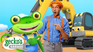 Excavator Song ft. @Blippi - Educational Videos for Kids｜Gecko's Garage｜Fun Dance For Toddlers