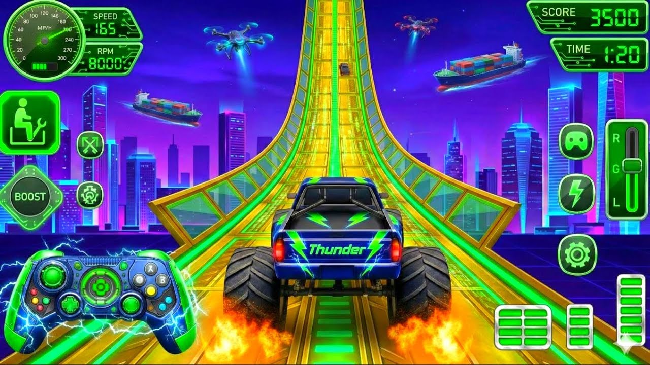 Big Monster Truck Games: Destruction Tour & Stunt Video! 🚗🔥