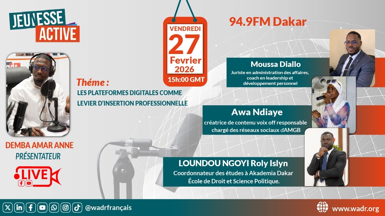 🔴🎥JEUNESSE ACTIVE: LES PLATEFORMES DIGITALES COMME LEVIER D'INSERTION PROFESSIONNELLE