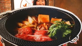 Mouthwatering SUKIYAKI buffet in TOKYO, Japan | Tokyo quality CHEAP EATS | Tasty Japanese cuisine