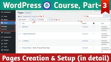 How to create Page in WordPress | WordPress Tutorial for Beginners | Part-3 #wordpresstutorial