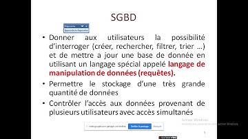 Cours #1: introduction aux BDDs et au modèle conceptuel de données