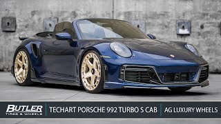 Techart Porsche 992 Turbo S Cab Avant Garde SRX03 Wheels Butler Tire