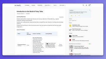 Create a lesson plan using to-teach.ai
