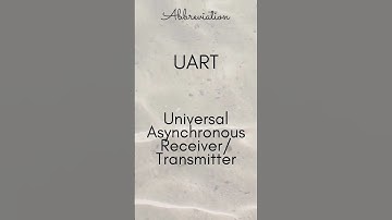 UART   Universal Asynchronous Receiver/Transmitter
