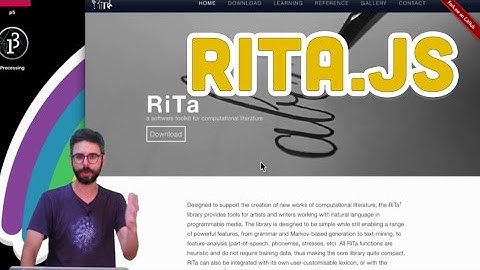 3.1: The RiTa.js Library - Programming with Text