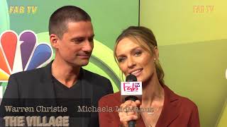 Famous Warren Christie & Michaela McManus of  "The Village" at the NBC Press Tour Net Worth