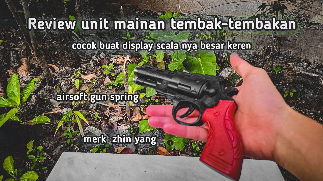 Review unit mainan airsoft gun spring revolver merk zhan jing YouTube