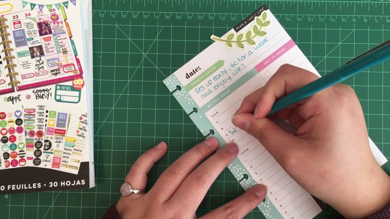 Plan with me daily sheets for mini happy planner youtube