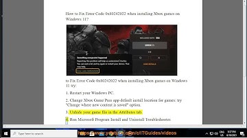 Fix Error Code 0x80242022 when installing Xbox games on Windows 11