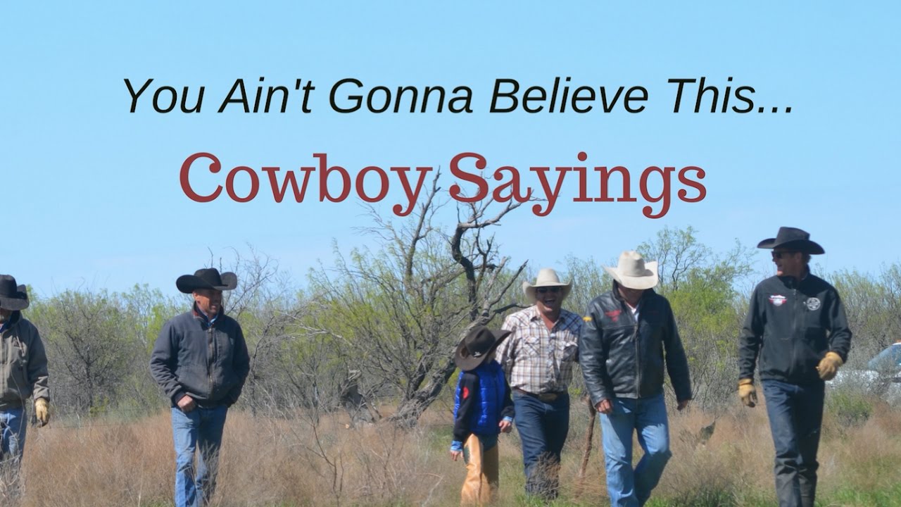 Cowboy Sayings: Things Never Heard at the Chuck Wagon - YouTube