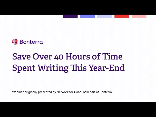 Watch Save over 40 hours of time spent writing this year-end on YouTube.