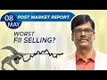 Worst fii selling post market report 08may24