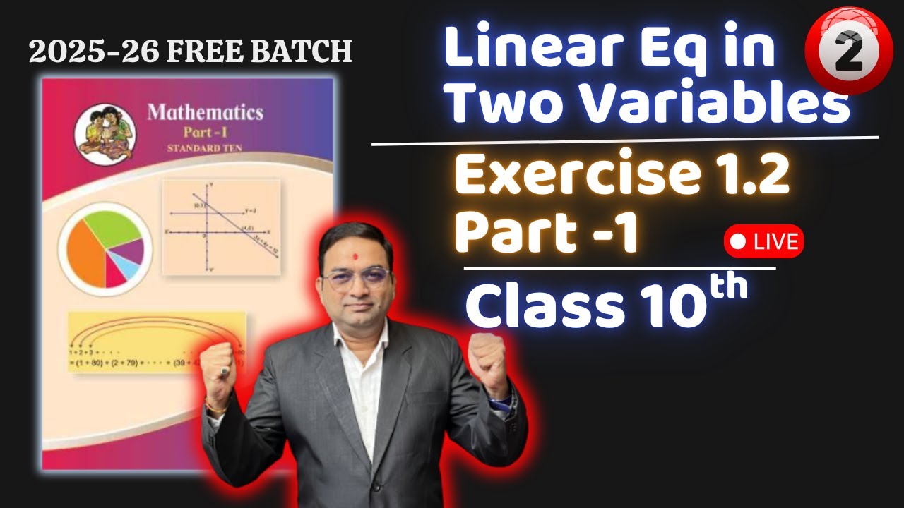 📚 Class 10th Maths Part 1 | Linear Equations in Two Variables ...