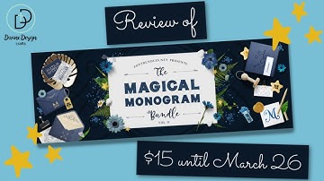 Review of Magical Monogram Bundle II from FontBundles.net | SVG files for Cricut