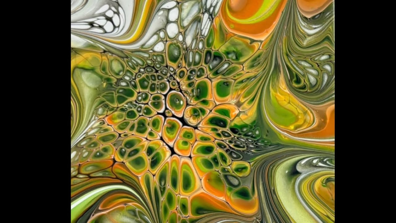 (1568) Modified Bloom Technique, I Blew with my Breath. Acrylic Paint ...