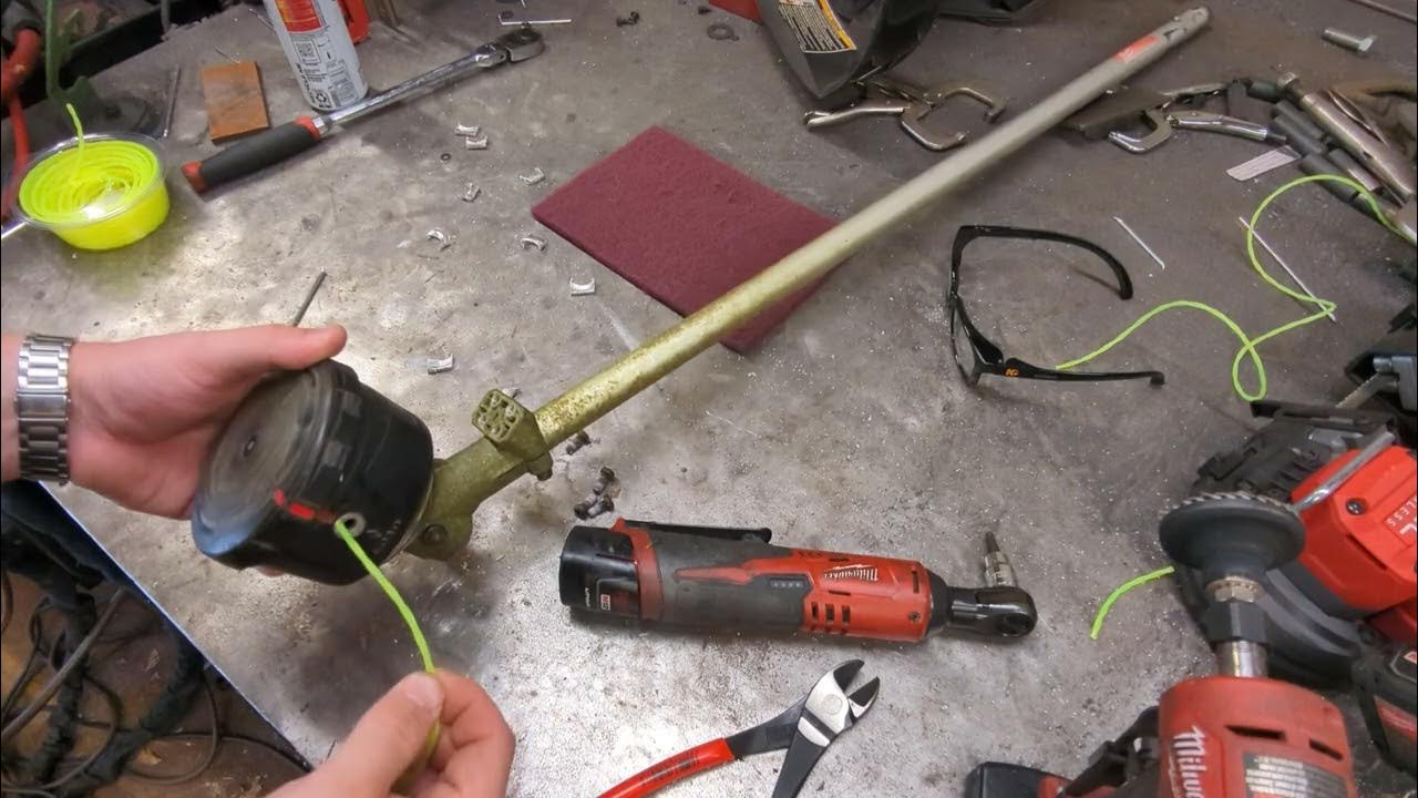 How to spool your Milwaukee string trimmer line YouTube