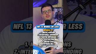 Playing NFL 13 Words Or LESS🔥🏈 #nflshorts