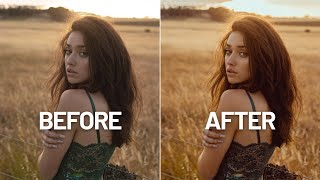Editing a golden hour portrait from beginning to end screenshot 3